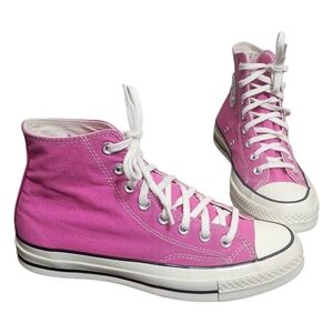 Hot Pink Converse High Top Sneakers Chuck Taylor All Star Unisex W 8.5 M 6.5